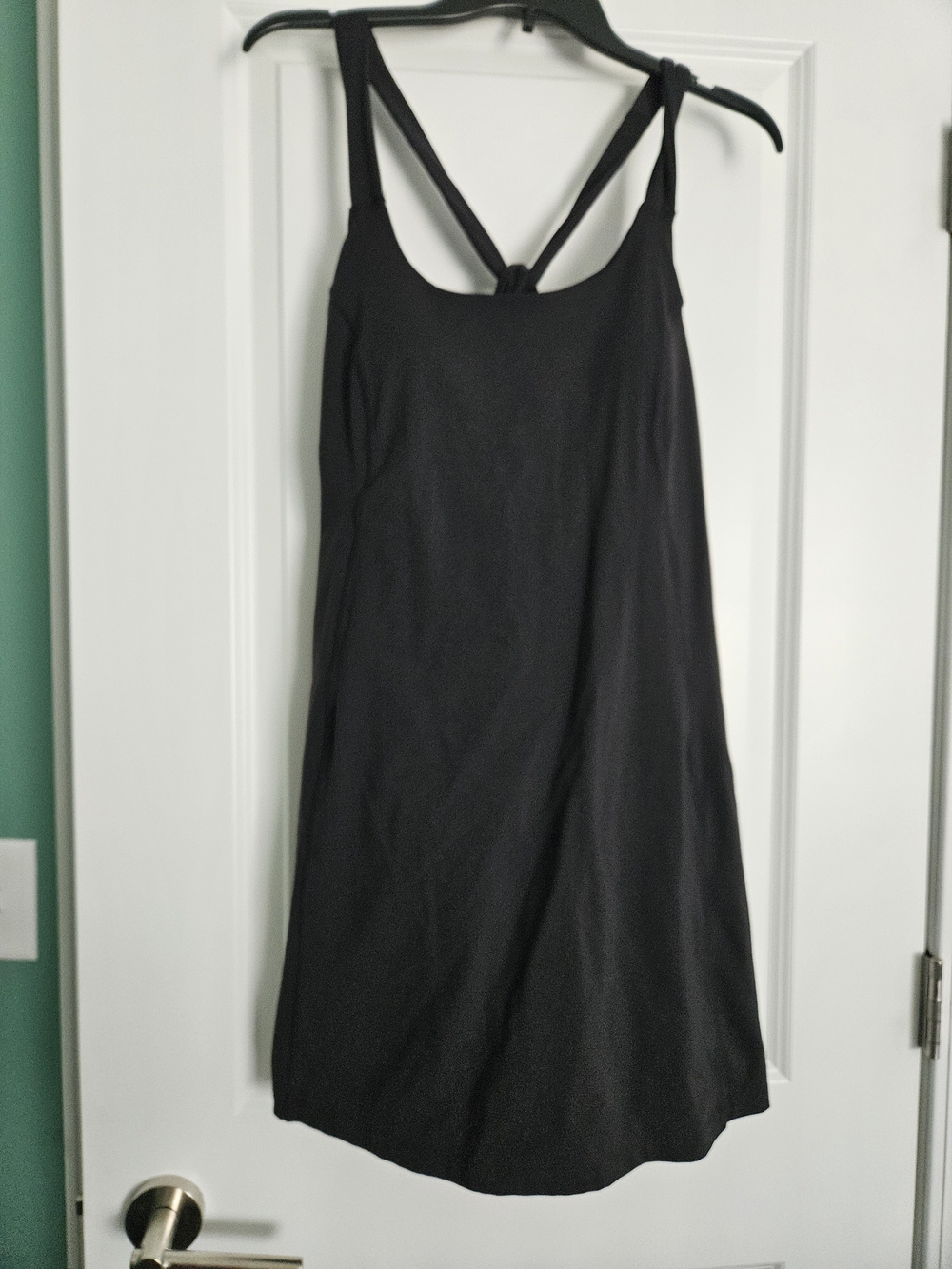 Classic Black Women's Athletic Dress with Strappy Back